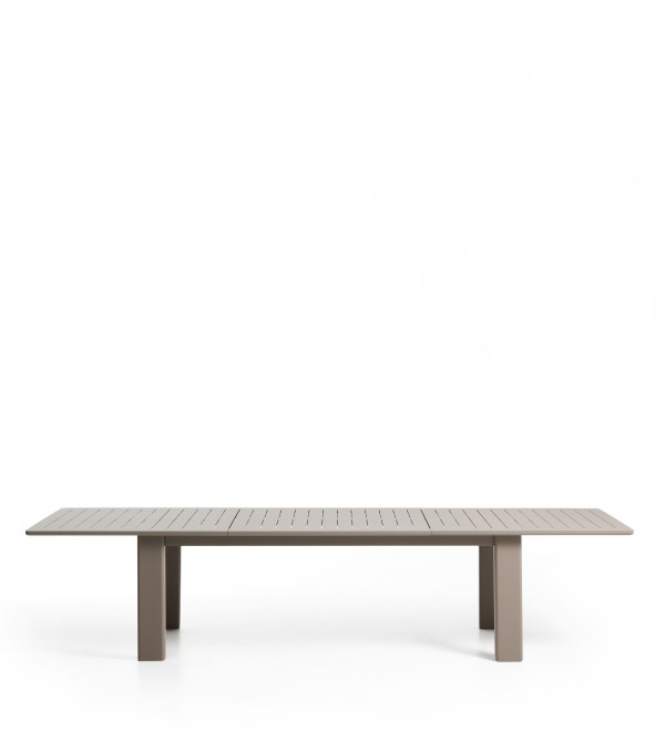 Раздвижной стол Livorno из алюминия цвета таупе, 233(350) x 100 см