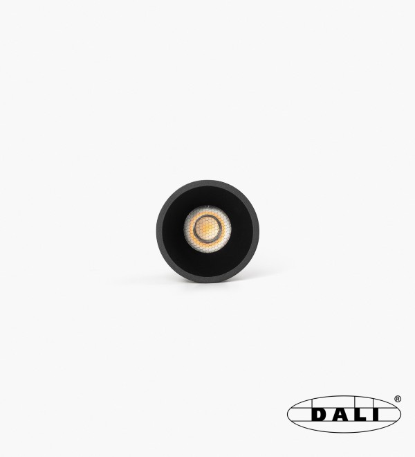 Tulipa Черный встраиваемый даунлайт 7W 36° 4000K CRI90 DALI