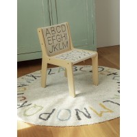 Ковер круглый Алфавит Round ABC (разноцветный) 120D