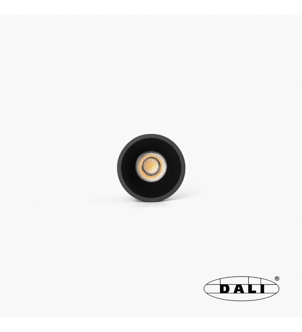 Tulipa Черный встраиваемый даунлайт 7W 15° 4000K CRI90 DALI