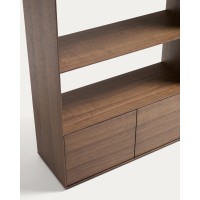 Стеллаж Visala с 1 открытой полкой из шпона ореха, 90 x 106 см