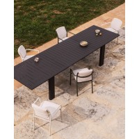 Раздвижной уличный стол Livorno из графитового алюминия, 233(350) x 100 см