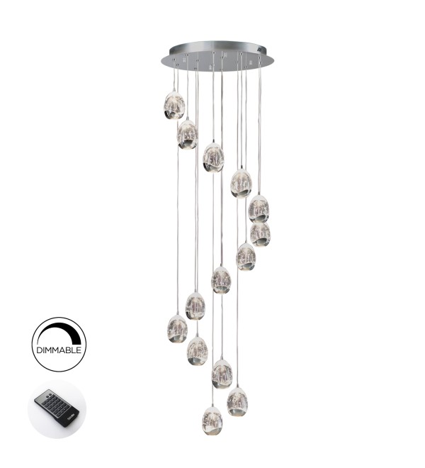 Люстра Rocio LED 14L DIM хром BLUETOOTH 