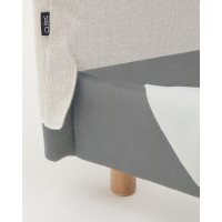 Кровать Valma из жемчужного шенилла со съемным чехлом для матраса 180 x 200 см