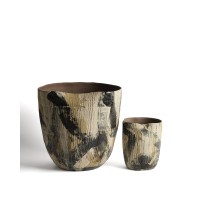Коричневая керамическая ваза Dirva, 23 см