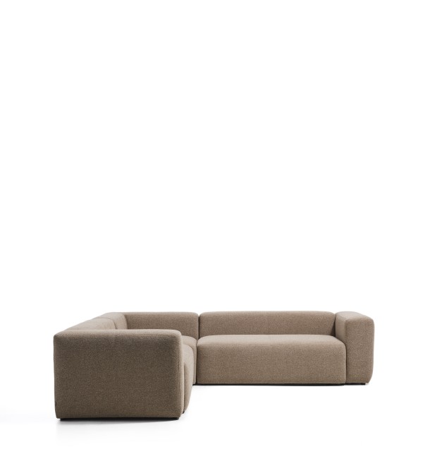 Угловой диван Blok из коричневой синели, 4 места, 290 x 290 см