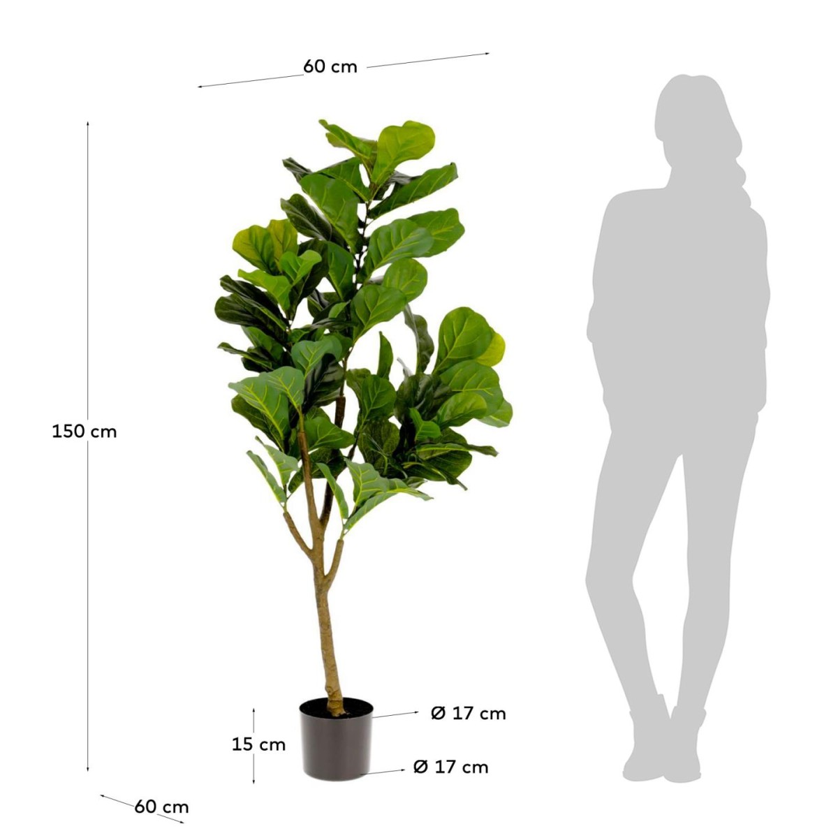 Flower Искусственное растение листовой скрипки 145см