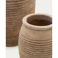 Llonga Набор из 2 терракотовых цветочных горшков с натуральной отделкой Ø 54/32 см