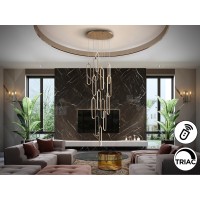 Люстра Colette 14L розовое золото DIM
