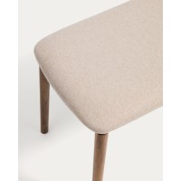 Скамейка Evera из дубового шпона с отделкой под орех и коричневой синелью, 122 см