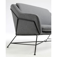 Диван Brida графитовый 128 см