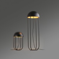 Торшер Jellyfish черно-золотой
