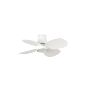 Потолочный вентилятор KLOVER S Ш800mm белый 4 PALAS 18W LED CCT DIM
