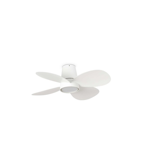 Потолочный вентилятор KLOVER S Ш800mm белый 4 PALAS 18W LED CCT DIM