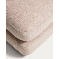 Пуф для ног Gala из бежевого микробукле, 90 x 90 см