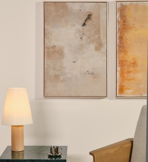 Абстрактная картина Selnar бежевая 60 x 90 см
