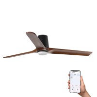 Потолочный вентилятор HEYWOOD TUB L Ш1320 черный/орех 3P LED 10W TUYA