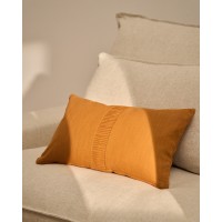 Чехол для подушки Luadia из оранжевого хлопка с плиссировкой, 30 x 50 см
