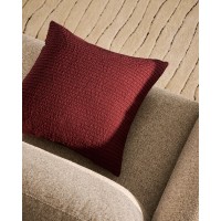 Чехол для подушки Tarilo из хлопка бордового цвета плиссированный, 50 x 50 см