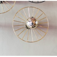 Бра Wheel 30 см золотой + цоколь 5 см золотой