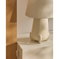 Настольная лампа Odra из экрю керамики с глянцевой отделкой