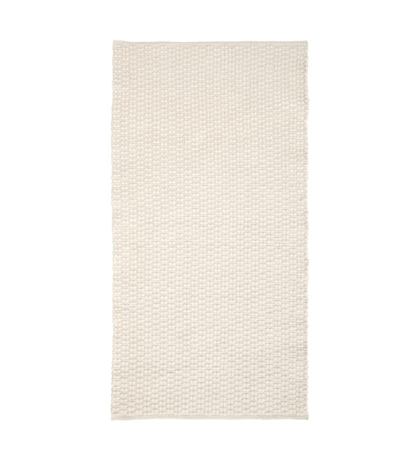 Ковер Mascarell из хлопка и полиэстера белого цвета 70 x 140 см