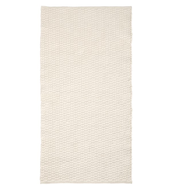 Ковер Mascarell из хлопка и полиэстера белого цвета 70 x 140 см