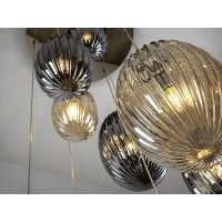 Подвесной светильник Ovila дымчатый/янтарный 9L