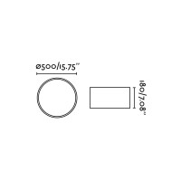 Плафон Seven 50 см белый