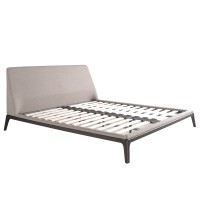 Кровать 7155/GC2223 из серой ткани