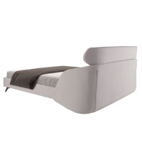 Кровать 7161/GC1725 из светло-серой ткани 180 x 200 см