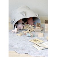 Корзина Древесный жемчужно-голубая 30*30