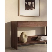 Буфет Norlen с 2 ящиками и полкой из орехового шпона 120 x 81 см