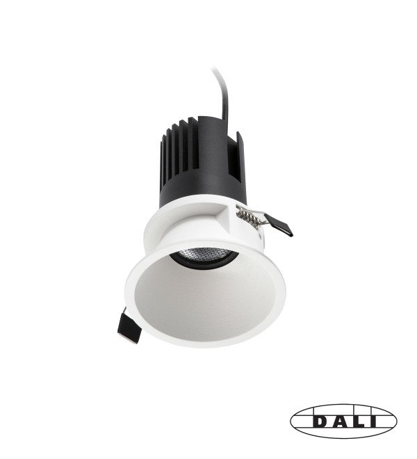 Белый встраиваемый даунлайт Tulipa 7W 55° 2700K CRI90 DALI