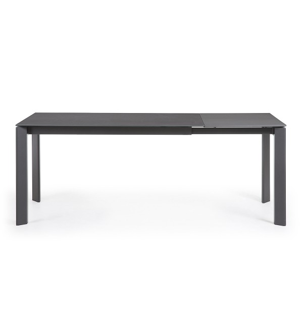 Стол Atta 140 (200) x90 антрацит керамика
