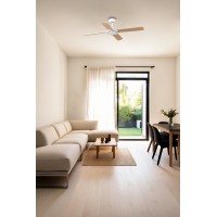 Потолочный вентилятор MALLORCA DC Ш1320MM белый 4P белый клен TUYA