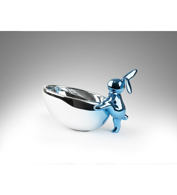 Cuenco Rabbit Декоративная фигура синий/серебряный