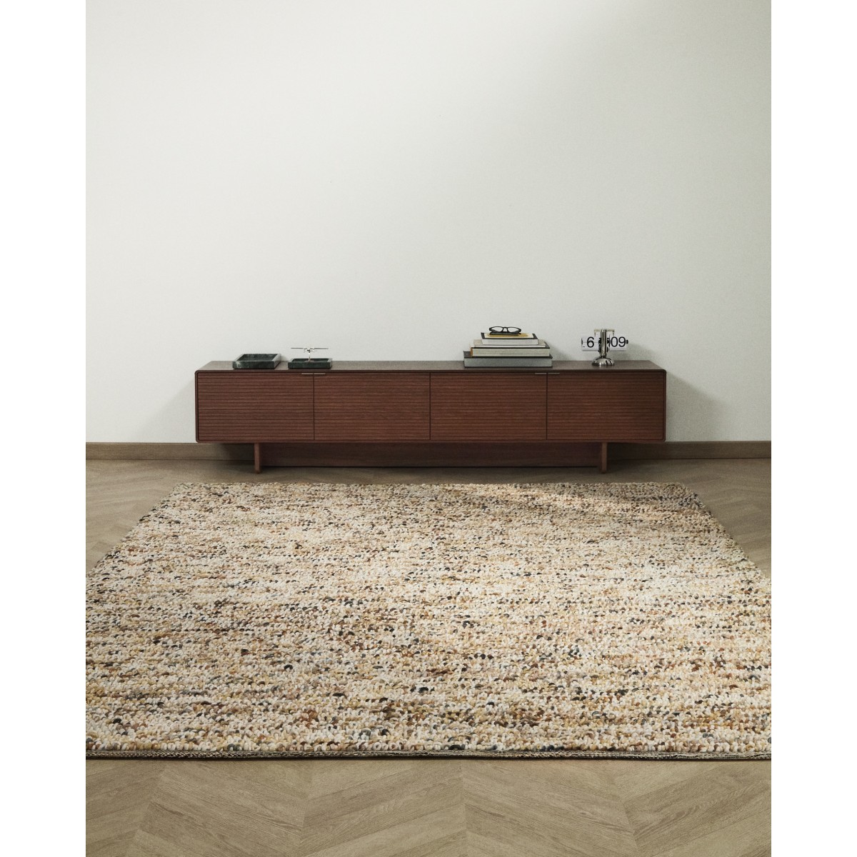 Разноцветный ковер Elanis из шерсти букле 200 x 300см