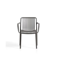 Уличный стул Isabellini из пластика графитового цвета
