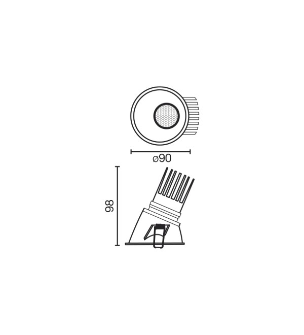 Tulipa Белый встраиваемый даунлайт ASIM 10W 55° 3000K CRI90 TRIAC