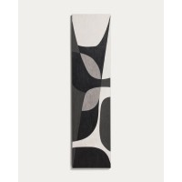 Абстрактная черно-белая картина Onure, 45 x 180 см