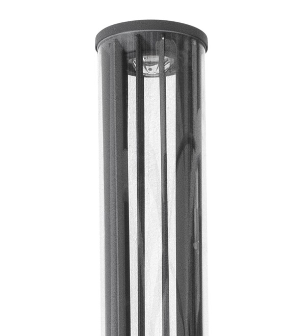 Светильник Screen 3100 на мачте темно-серого цвета 3000K, ширина 360º CASAMBI