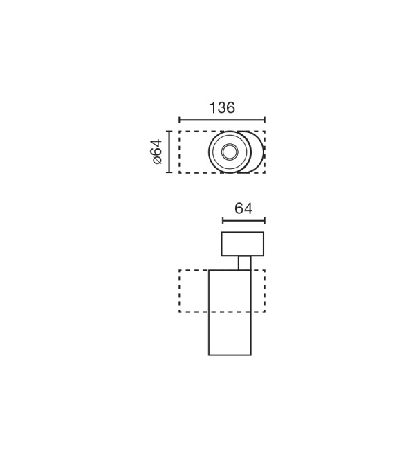 Проектор Fost SURFACE Ш64 14W белый 25° 2700K CRI90
