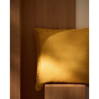 Чехол для подушки Luadia из желтого хлопка с плиссировкой, 50 x 50 см