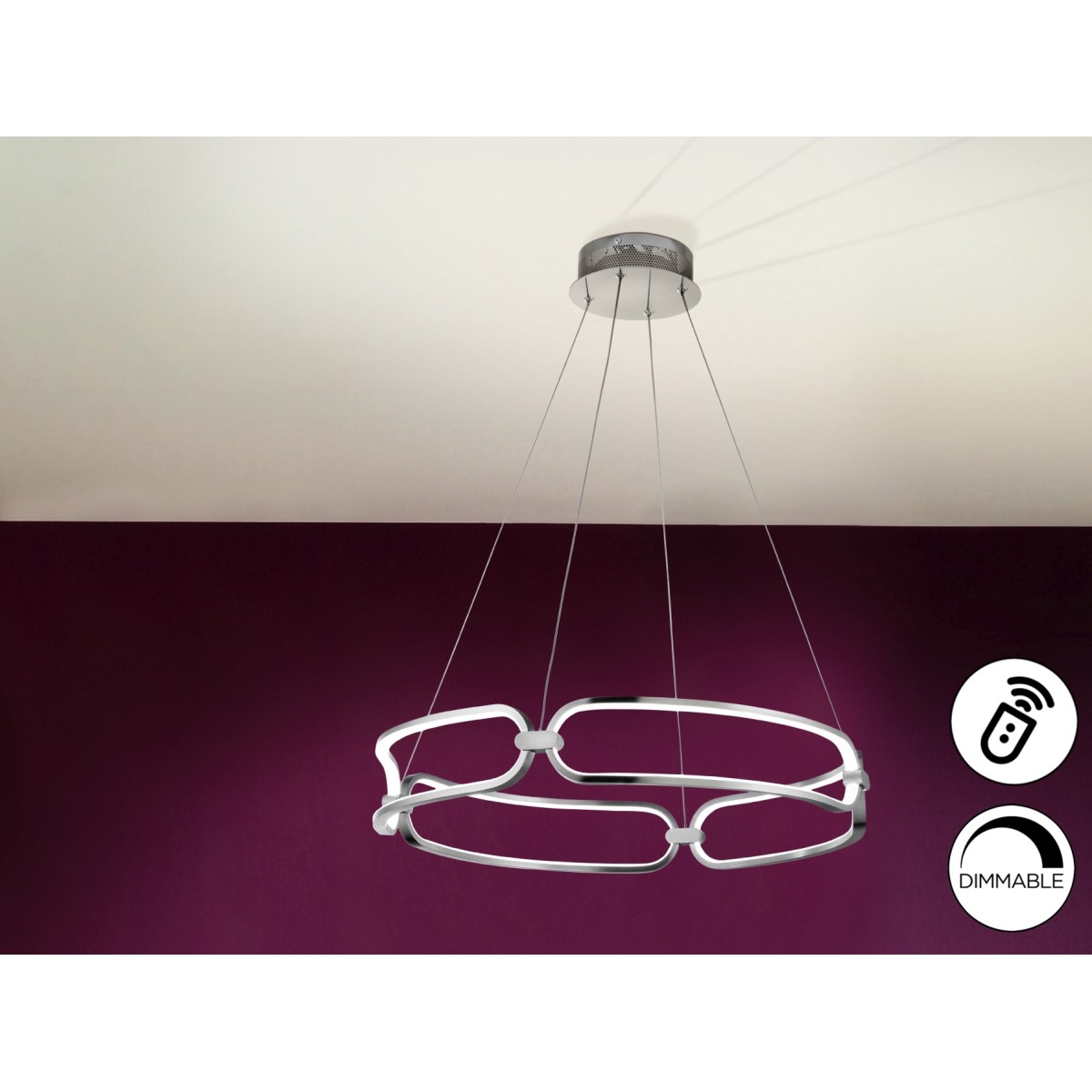 Подвесной светильник Colette LED хром 60Ø DIM