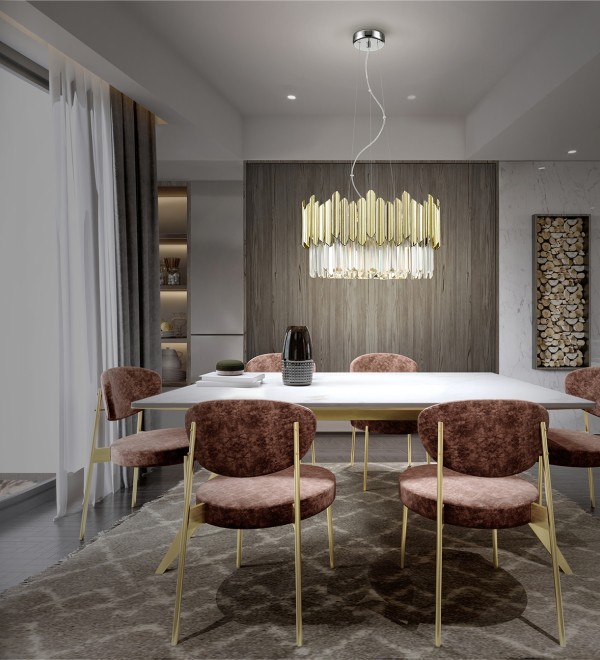 Люстра Tiara 6L хром-золотой