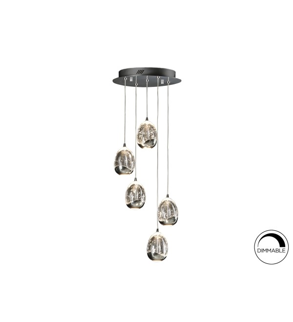 Подвесной светильник Rocio LED 5L Ø30 хром