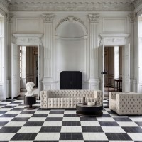 Приставной столик Breil черно-белый