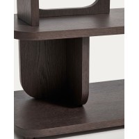 Стеллаж Aduma из дубового шпона с отделкой под эбеновое дерево, 100 x 65 см