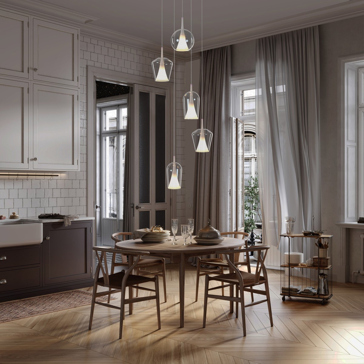 Подвесной светильник MANTRA ELSA 8250+8260